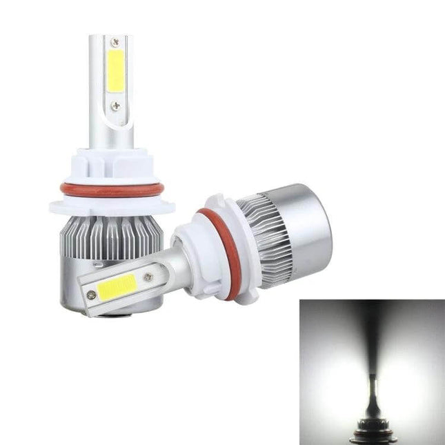 Car LED Headlight Kit For Clear Night Driving And Safer Visibility - 6000K cool white LED replacement bulb with heat sink, easy install, improved night visibility