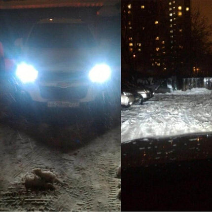 Car LED Headlight Kit For Clear Night Driving And Safer Visibility - bright 6000K cool white beam improving night snowy road visibility