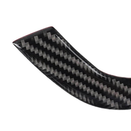 Carbon Fiber Decorative Panel for BMW Z4 Window Lift Design — close-up of glossy black carbon fiber weave trim piece
