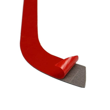 Carbon Fiber Decorative Panel for BMW Z4 Window Lift Design - red adhesive trim piece showing backing peel