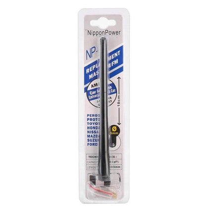 Modified Car Antenna Aerial for Radio Reception, 18cm Length - compact AM/FM replacement antenna with adjustable angle for clearer reception