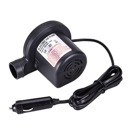 Compact Electric Air Pump for Travel and Daily Tire Needs - black portable 12V car plug inflator for tires, bikes and sports balls
