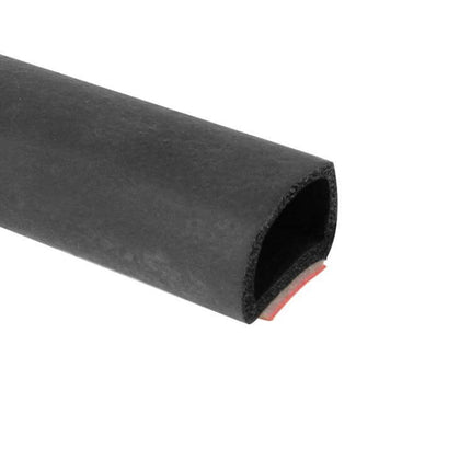 D-Shaped Car Noise Reduction Sealing Strip, 5 Meters - black foam automotive door and window seal strip for noise, dust and moisture protection
