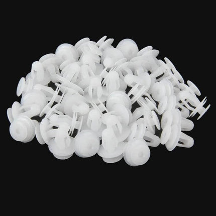 Universal Car Door Panel Replacement Clips, 100-Piece Set - white plastic door panel fastener clips pile for car interior repair