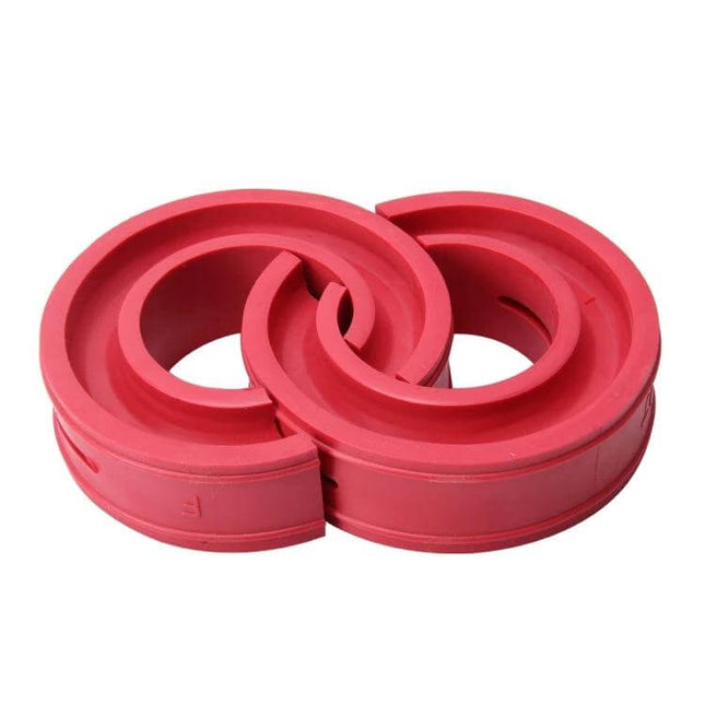 Car Shock Absorber Spring Buffer for Ride Comfort Enhancement - red rubber coil spring buffer pair for smoother handling and reduced jolts