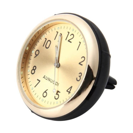 Elegant Car Clock with Fragrance for Daily Driving Essentials - gold dashboard clock and air vent fragrance diffuser