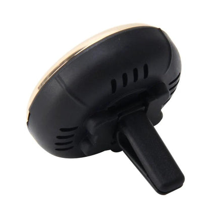 Elegant Car Clock with Fragrance for Daily Driving Essentials - black vent-mounted clock and fragrance diffuser for fresh car interiors