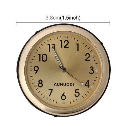 Elegant Car Clock with Fragrance for Daily Driving Essentials round gold dashboard clock and fragrance dispenser compact 3.8cm