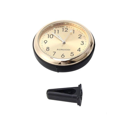 Elegant Car Clock with Fragrance for Daily Driving Essentials - gold dial car clock and fragrance vent clip combo