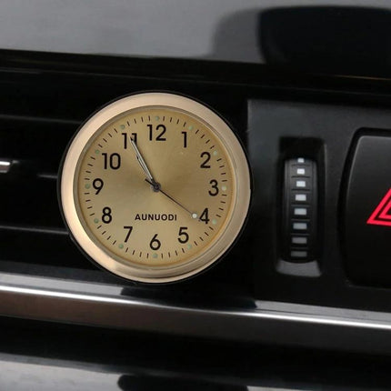 Elegant Car Clock with Fragrance for Daily Driving Essentials mounted on car vent showing analog clock face and fragrance diffuser