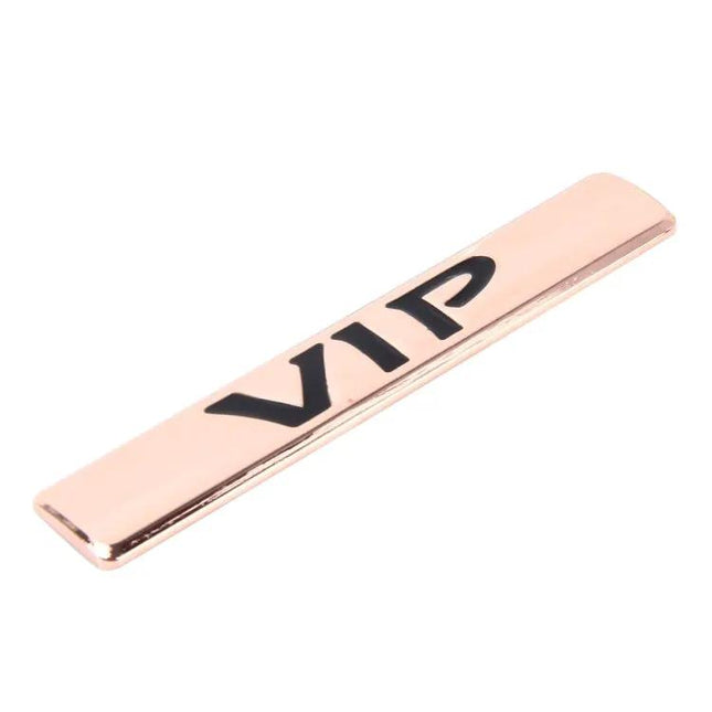3D Metal VIP Logo Car Sticker for Vehicle Identification and Decorations