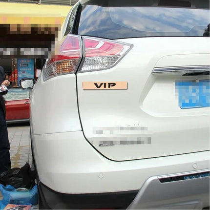 3D Metal VIP Logo Car Sticker for Vehicle Identification and Decorations