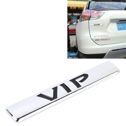 3D Metal VIP Logo Car Sticker for Vehicle Identification and Decorations