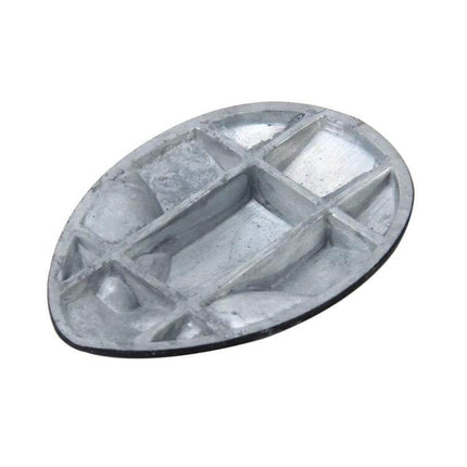 Durable Wizard Head Shaped 3D Metal Sticker for Car Decoration showing back side with adhesive pad, waterproof metal construction