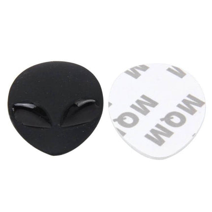 Durable Wizard Head Shaped 3D Metal Sticker for Car Decoration - black wizard head 3D metal car decal with adhesive backing, waterproof