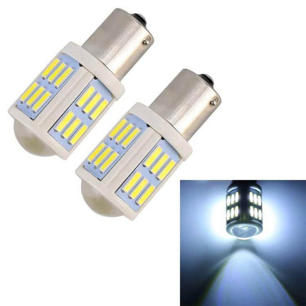 Car Turn and Reversing Light With Projector Lens 2 Pack – pair of ceramic-body LED projector-lens signal bulbs, 51x22mm, bright white illumination