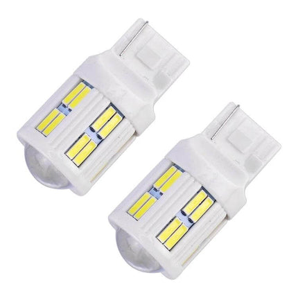 Ceramic T20 Car Turn Signal Light For Daily Driving - white ceramic T20 LED turn signal bulb pair, plug-and-play replacement for cars and SUVs