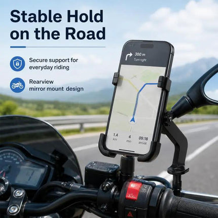 Aluminum Alloy Motorcycle Phone Bracket for 60-100mm Devices | Syndmart