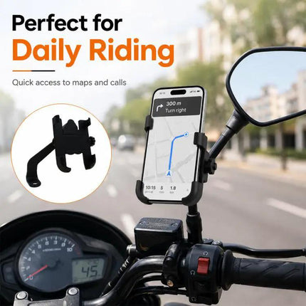 Aluminum Alloy Motorcycle Phone Bracket for 60-100mm Devices | Syndmart