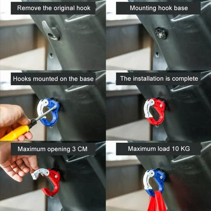 Bag Hook for Hanging Bags on Motorcycles and Bicycles
