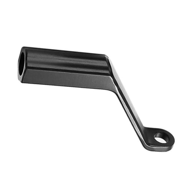 Motorcycle Rear View Mirror with Aluminum Alloy Bracket angled black aluminum mounting arm for motorcycle mirror installation