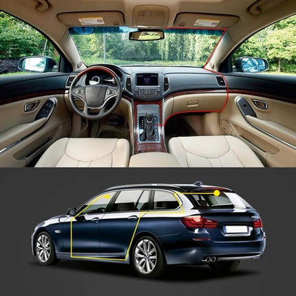 Dual Lens Car Dash Camera for Everyday Driving Security showing front and rear coverage inside car and exterior camera placement