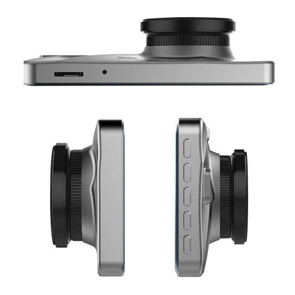 Dual Lens Car Dash Camera for Everyday Driving Security showing front and side views of compact dual-lens dash cam