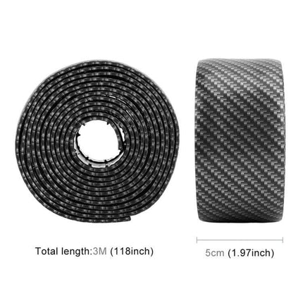 Universal Car Door Threshold Decorative Sticker, 5CM x 3M - carbon fiber pattern roll 5cm wide, 3m length protective door sill trim