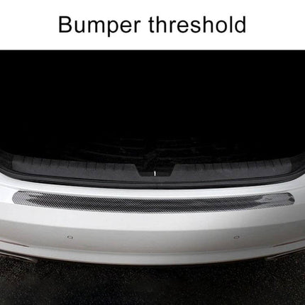 Universal Car Door Threshold Decorative Sticker, 5CM x 3M - carbon fiber style bumper threshold protector for car trunk sill