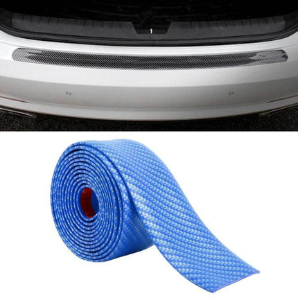 Universal Car Door Threshold Decorative Sticker, 5CM x 3M - blue textured plastic roll protecting car sill from scratches and dirt
