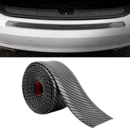 Decorative Sticker for Car Door Thresholds, Universal Black 7CM x 3M - black plastic 7cm x 3m roll applied to bumper and door threshold to prevent scratches