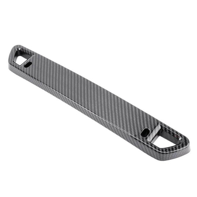 Universal Durable Plastic Car License Plate Holder with carbon fiber texture, universal fit for cars trucks and motorcycles, durable plastic mounting frame