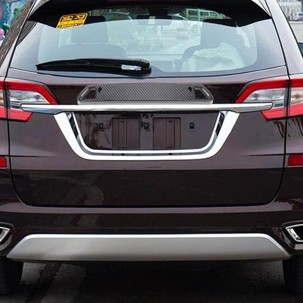 Universal Durable Plastic Car License Plate Holder mounted on rear of SUV showing empty plate frame and secure attachment