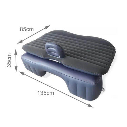 Inflatable Car Mattress for Travel, Camping, and Road Adventures - compact backseat inflatable mattress with headrest, 135x85x35cm for car trips