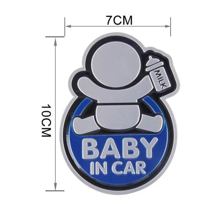 Decorative Car Sticker with Adorable Infant Drinking Milk Scene