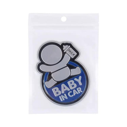 Decorative Car Sticker with Adorable Infant Drinking Milk Scene