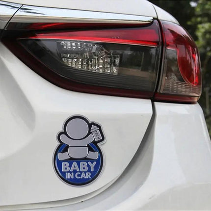 Decorative Car Sticker with Adorable Infant Drinking Milk Scene
