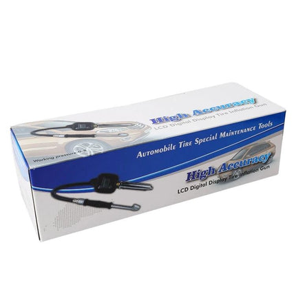Essential Tire Pressure Gauge for Safe Daily Driving - compact LCD digital gauge in retail box for accurate tire pressure checks before commuting