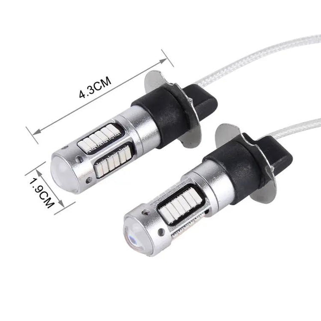 H3 LED Fog Light 2 Pack For Cars Easy Install Foggy Weather