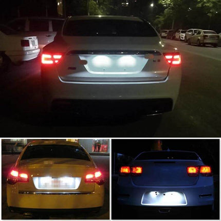 2-Piece LED License Plate Light 6000K For Mustangs bright cool-white rear plate illumination, plug-and-play install, 2-piece set