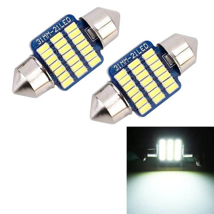 Car License Plate And Dome Light 21LED Cool White For Interior Use - compact 21-LED module, cool white, easy-install replacement for license plate and dome lights