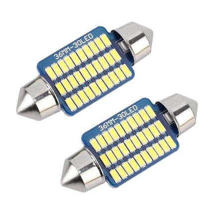 36mm 2 Pack License Plate And Dome Light For Vehicle - compact 36mm LED dome and plate bulbs, two-pack for interior and license plate illumination
