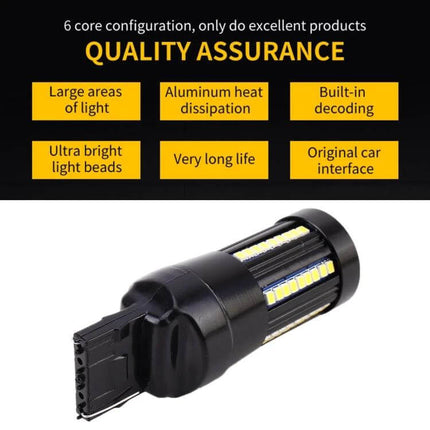 LED Car Turn And Reverse Light For Backup Use 66 LEDs showing 66-LED bulb, large light area, aluminum heat dissipation, built-in decoding, ultra bright beads