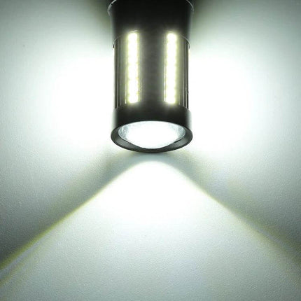 LED Car Turn And Reverse Light For Backup Use 66 LEDs bright white 66-LED backup bulb showing beam and side LED strips