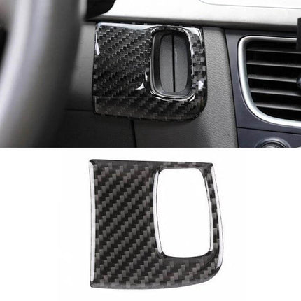 Carbon Fiber Decorative Sticker for Audi A4L, A5, and Q5 Key Panels - glossy carbon fiber key panel cover protecting and upgrading interior look