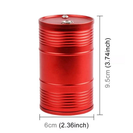 Portable Metal Car Trash Bin and Ashtray in Black or Red - compact red aluminum car ashtray and trash can (9.5cm x 6cm)