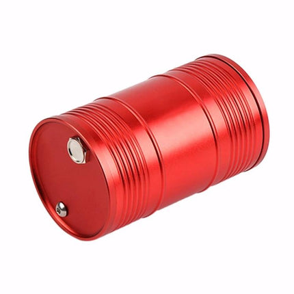 Portable Metal Car Trash Bin and Ashtray in Black or Red - red aluminum portable car trash bin and ashtray, compact spill-proof design
