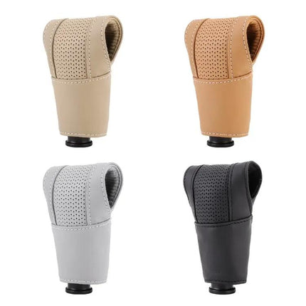 Universal Nonslip Genuine Leather Car Gear Shift Knob Cover