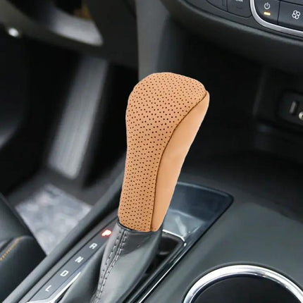 Genuine Leather Nonslip Cover for Car Gear Shift Knobs