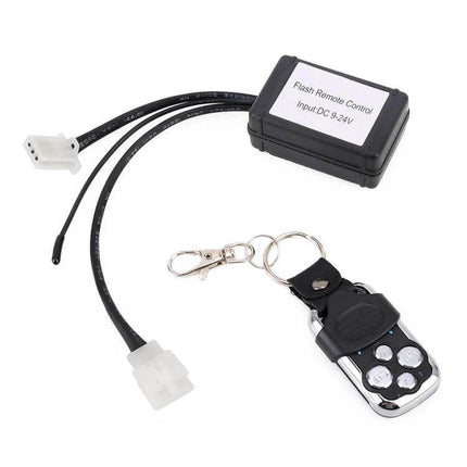 Universal Car LED Strobe Light With Remote Control For Vehicle Safety - compact DC 9-24V strobe module and keychain remote for vehicle signaling